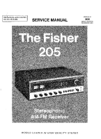 Fisher 205 - Service Manual